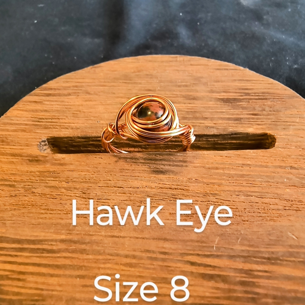 Hawk Eye Ring Size 8
